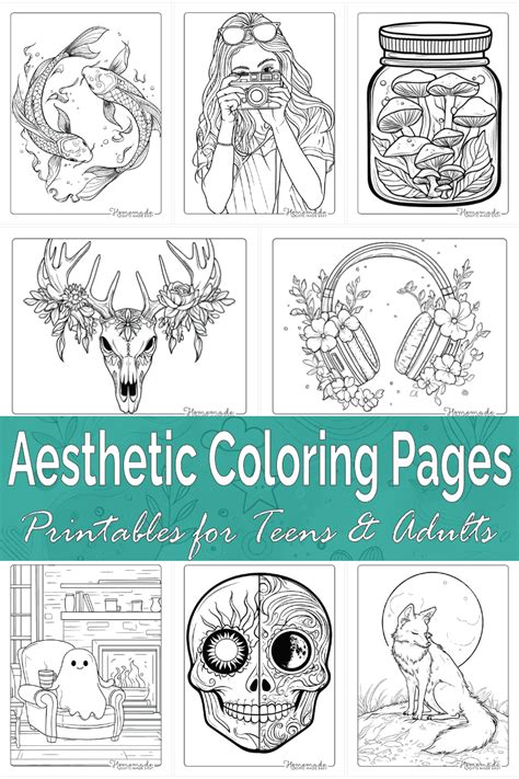 Aesthetic Coloring Pages For Adults