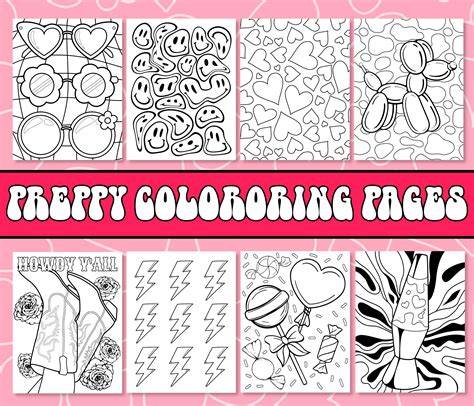 Aesthetic Preppy Coloring Pages