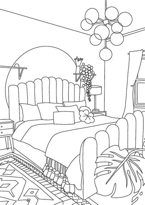Aesthetic Room Coloring Pages