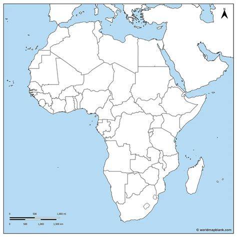 Africa Map Blank Printable