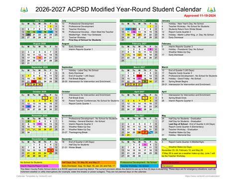 Aiken County School Calendar