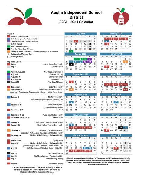 Aisd Calendar 24 25