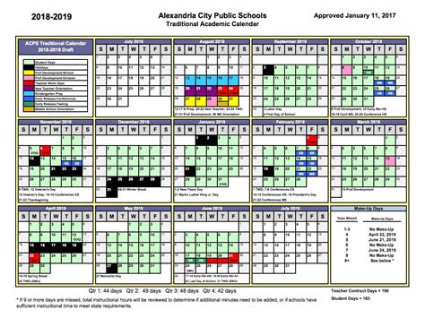 Alexandria City Schools Calendar