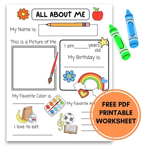 All About Me Preschool Free Printables