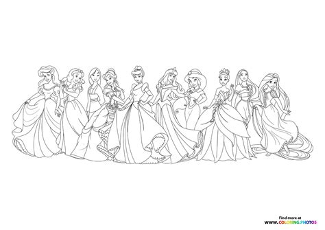 All Disney Princess Colouring Pages