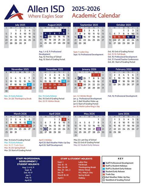 Allen Academy Calendar