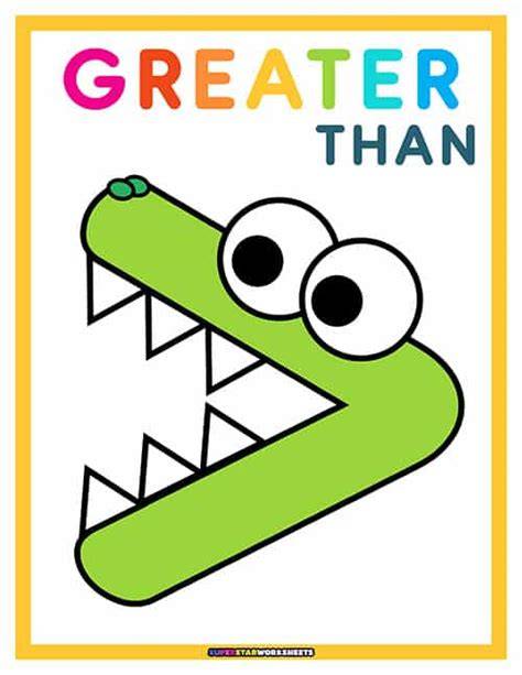 Alligator Greater Than Less Than Printable