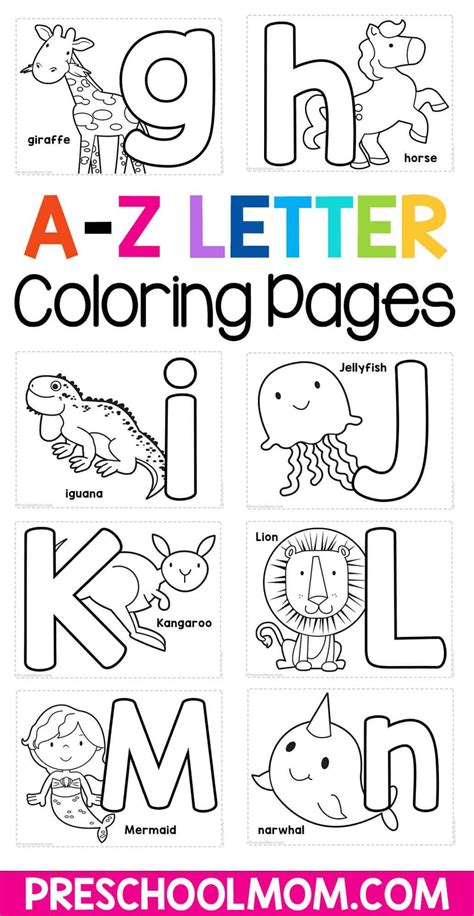 Alphabet Coloring Pages Preschool