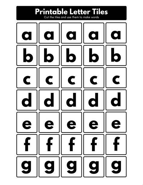 Alphabet Letter Tiles Printable