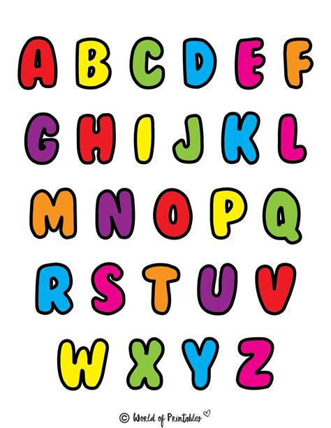 Alphabet Picture Letters Printable