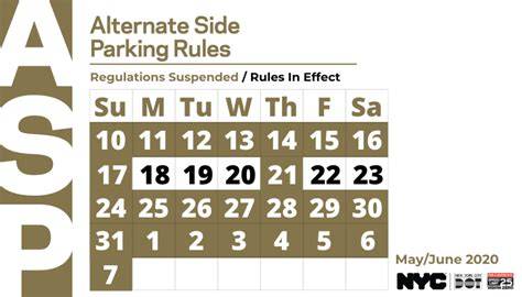 Alternate Side Calendar