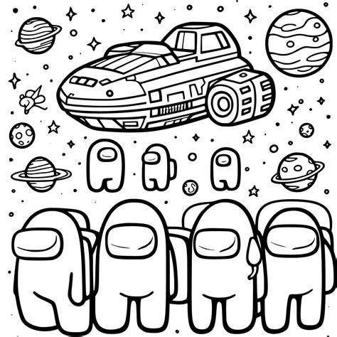 Among Us Printable Coloring Pages