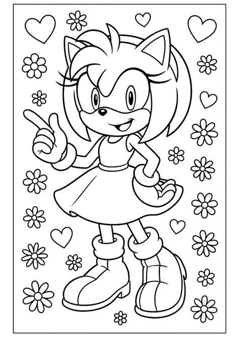 Amy From Sonic Coloring Pages