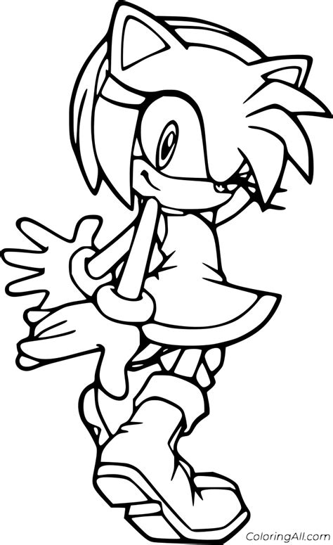 Amy The Hedgehog Coloring Pages