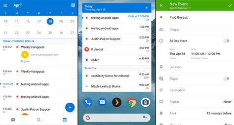 Android Outlook Calendar Widget