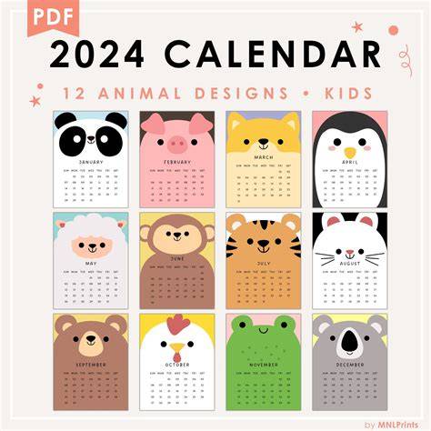 Animal Calendar 2025