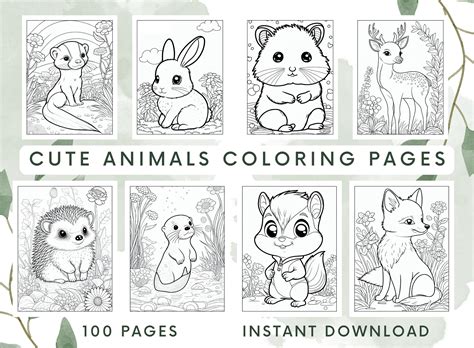 Animal Coloring Book Pages