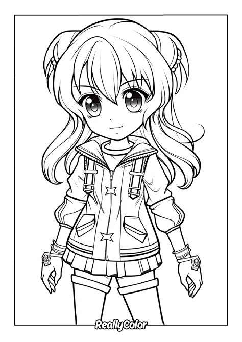 Anime Girl Coloring Pages