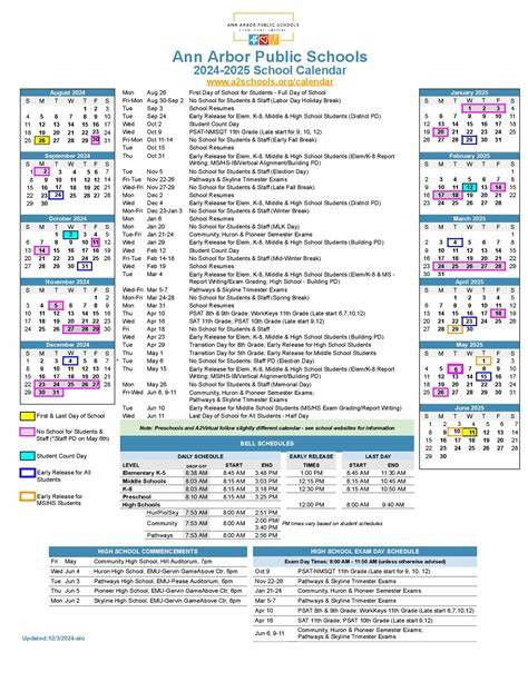 Ann Arbor Activities Calendar