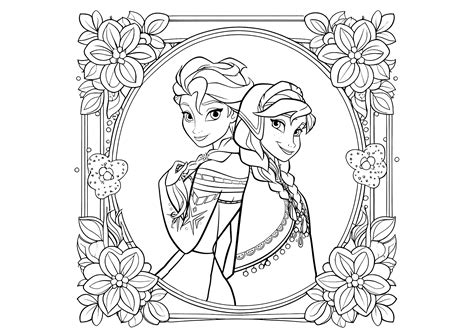 Anna And Elsa Coloring Pictures