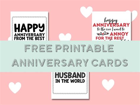 Anniversary Cards Free Printable