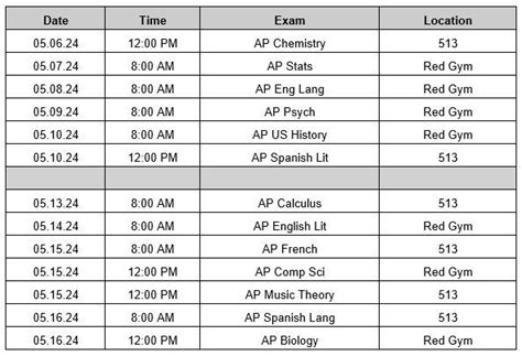 Ap Testing Calendar