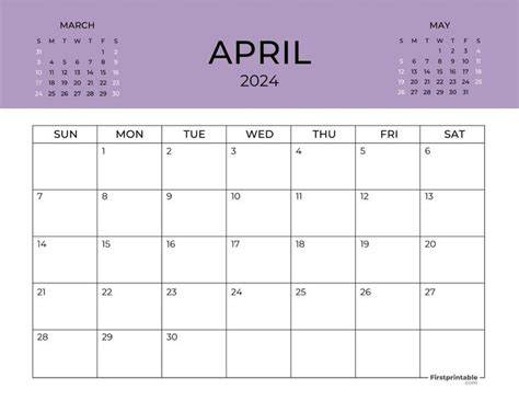 April 2024 Printable Calendars