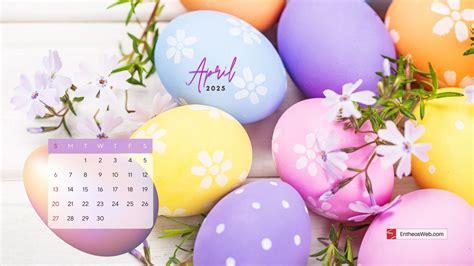 April 2025 Calendar Desktop Wallpaper