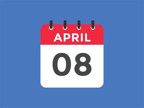 April 8th Calendar