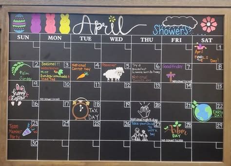 April Calendar Ideas