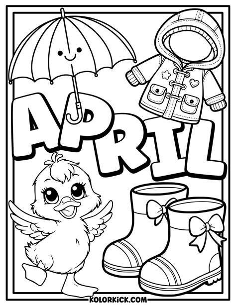 April Coloring Sheet