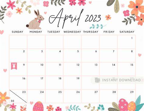 April Cute Calendar