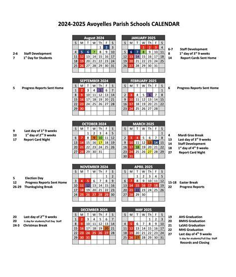 Aps Calendar 24 25