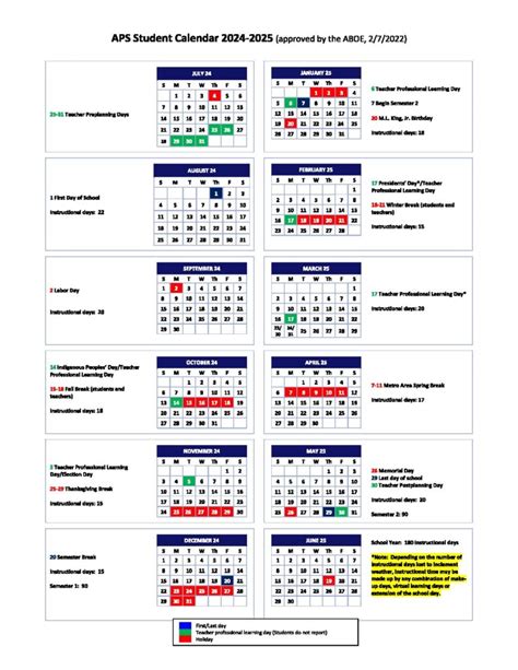 Aps School Calendar 25 26