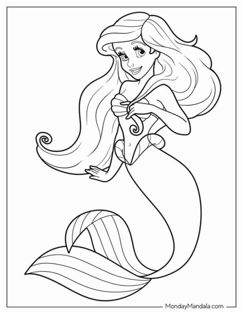 Ariel Coloring Sheets Free
