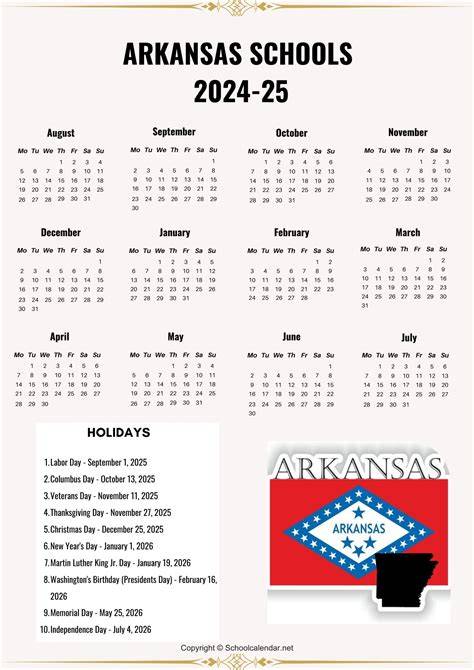 Arkansas School Calendar