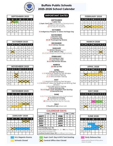 buffalo public calendar