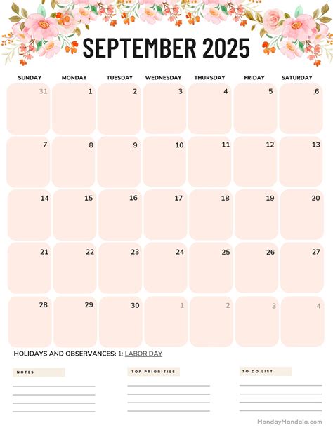 september 2025 calendar