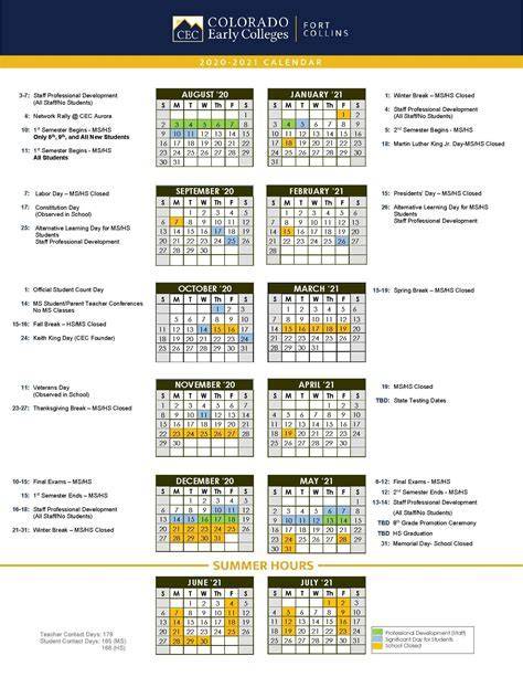 university of colorado academic calendar