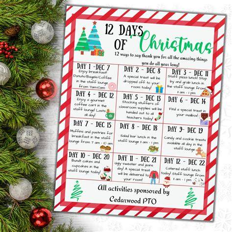 12 days of xmas calendar