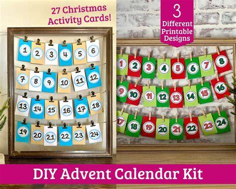 advent calendar printables free