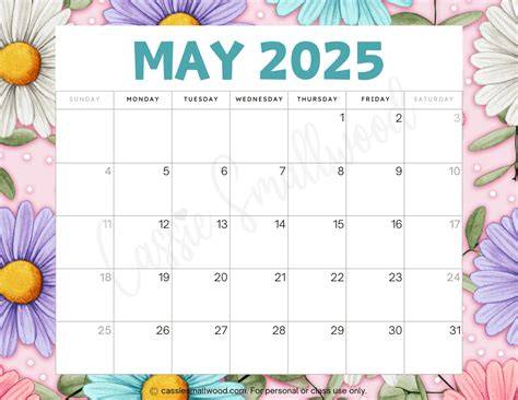 free printable may 2025 calendar