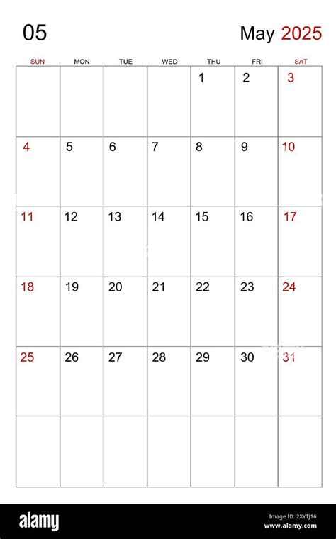 may 2025 calendar