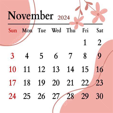 november calendar 2024