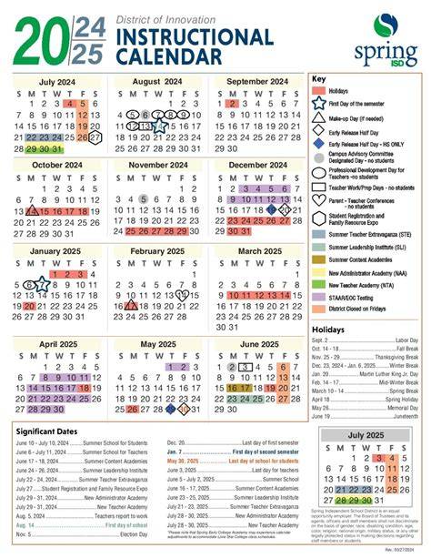 spring branch isd calendar