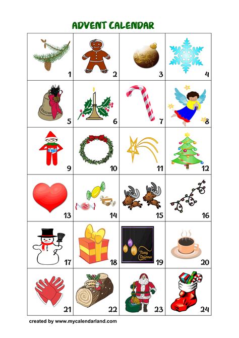 12 days of christmas advent calendar