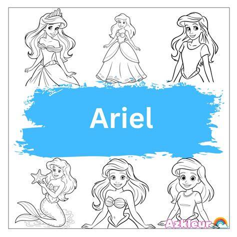 ariel printouts for coloring