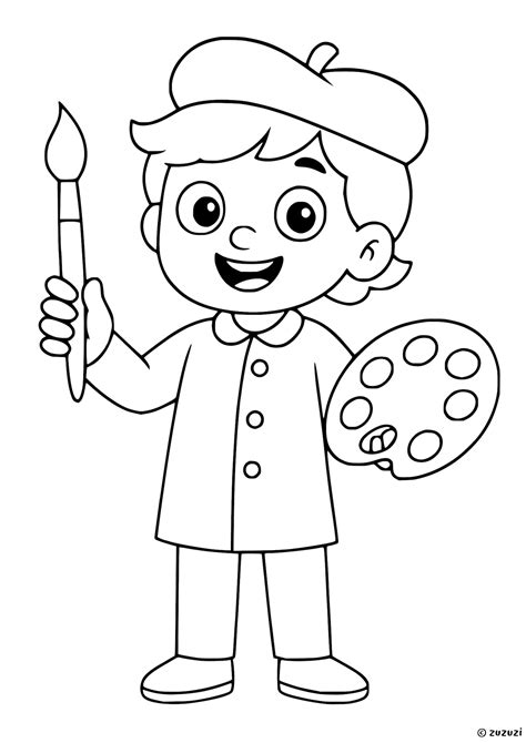 Artist Coloring Pages