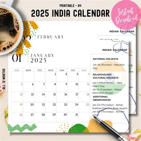 indian calendar 2025