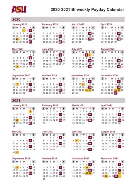 Asu Calendar 2025 2026